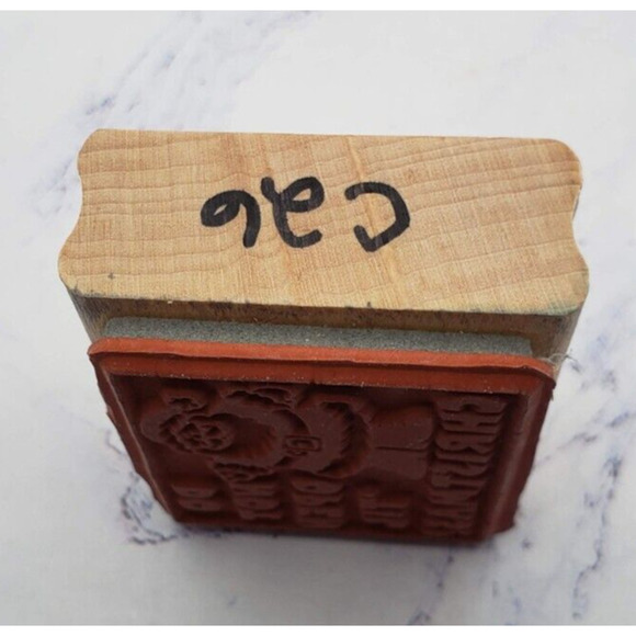 Stampin' Up! Santa Do Not Open Til Christmas Gift Tag Rubber Stamp - Picture 5 of 7